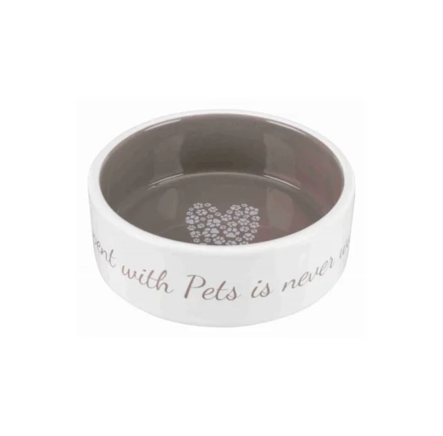 Миска Trixie для собак Pet's Home, керамическая, коричневая, 0.3 л, диаметр 12 см