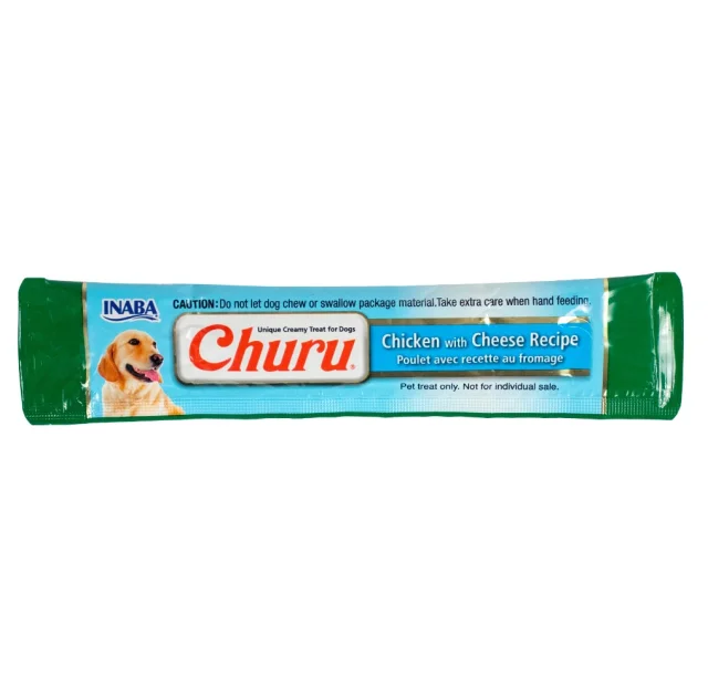 Ласощі INABA "Churu" для собак, вершковий мус курка з сиром, 1 стік, 14 гр
