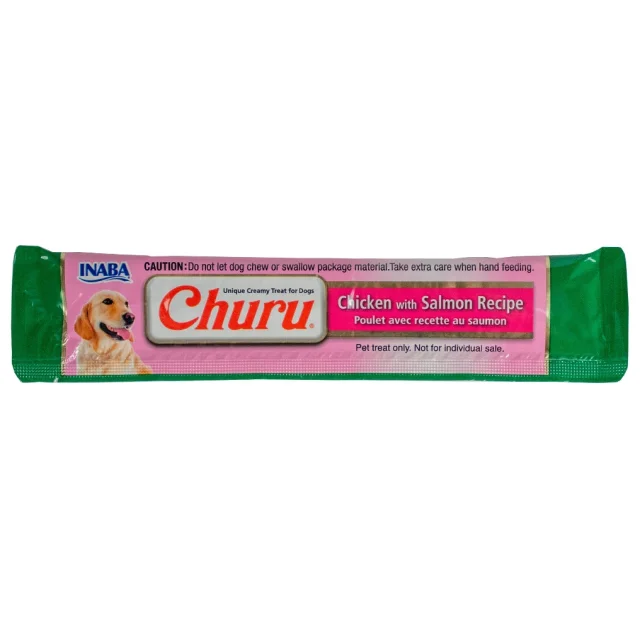 Ласощі INABA "Churu" для собак, вершковий мус курка з лососем, 1 стік, 14 гр