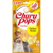 Лакомство INABA "Churu Pops" для кошек, с курицей, 4 шт, 60 г