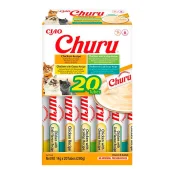 Лакомство INABA "Churu" для кошек, сливочный мусс "Разнообразие курицы", 20 шт, 280 г