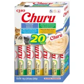 Лакомство INABA "Churu" для кошек, сливочный мусс "Разнообразие тунца", 20 шт, 280 г
