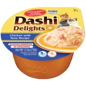 Лакомство INABA "DASHI Delights" для кошек, с курицей и тунцом, 1 шт, 70 г