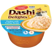 Лакомство INABA "DASHI Delights" для кошек, с курицей и морским гребешком, 1 шт, 70 г
