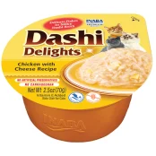 Лакомство INABA "DASHI Delights" для кошек, с курицей и сыром,1 шт, 70 г