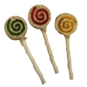 Ласощі "Цукерка спіраль", жиловані, різні смаки, 13 см, 30 г