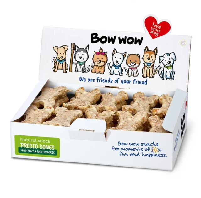 Ласощі "Bow wow" для собак, натуральні кісточки, комплекс для кісток і суглобів з овочів і колагеном, 30 шт, 1 уп