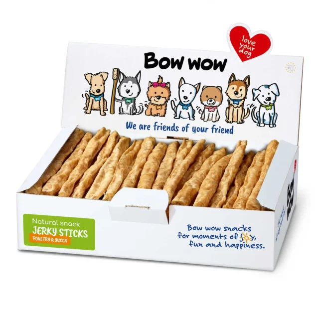 Ласощі "Bow wow" для собак, натуральні палички з м'ясом птиці і юки, 50 шт, 1 уп