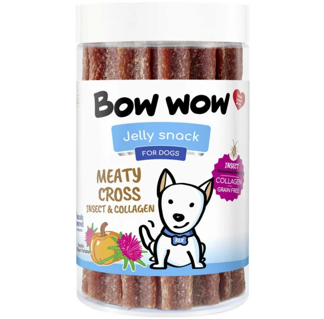 Ласощі "Bow wow" для собак, жувальні палички з білком комах і колагеном, 18 шт, 340 г