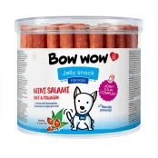Ласощі "Bow wow" для собак, міні-салямі палички з яловичиною і колагеном, 60 шт, 12 см