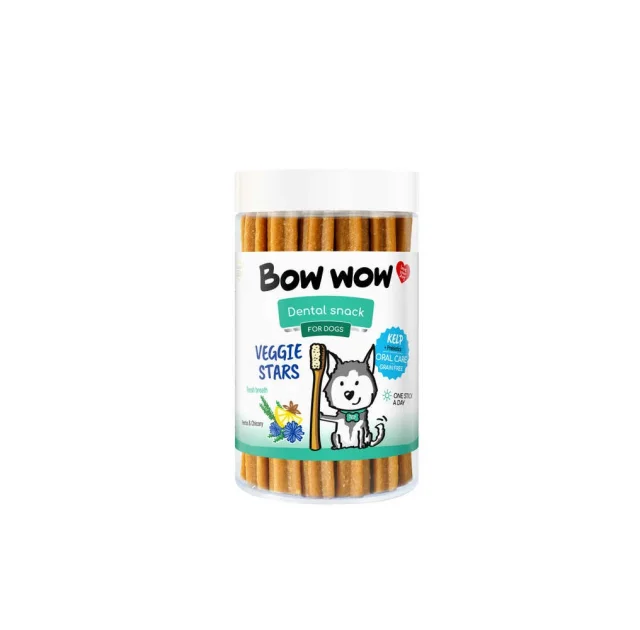 Ласощі "Bow wow" для собак, Dental палички з зеленню і інуліном, 20 шт, 400 г