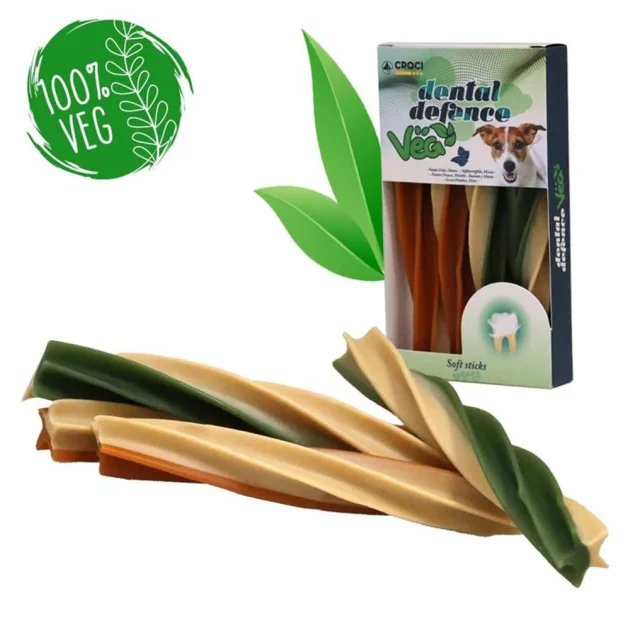 Лакомства DENTAL-VEG, скрученный стик, батат с мятой, 75 г