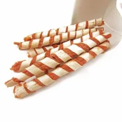 Лакомства "Селянські Смаколики" для собак, рулет с курицей и треской, 8.5–12 см, 500 г