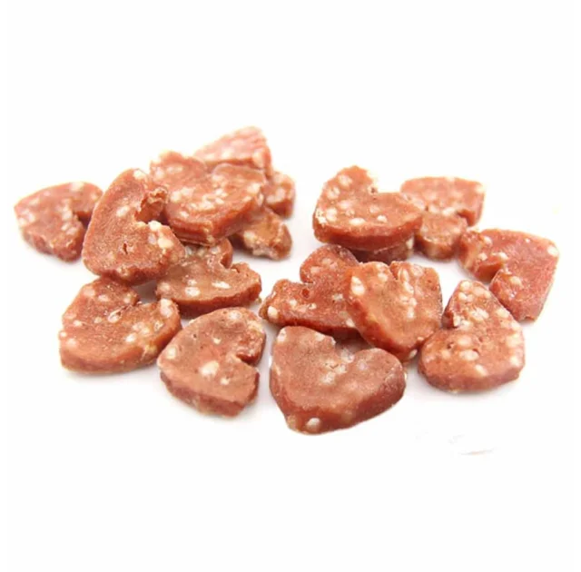 Ласощі "Селянські Смаколики" для собак, сердечка з куркою та рисом, 2.5 см, 500 г