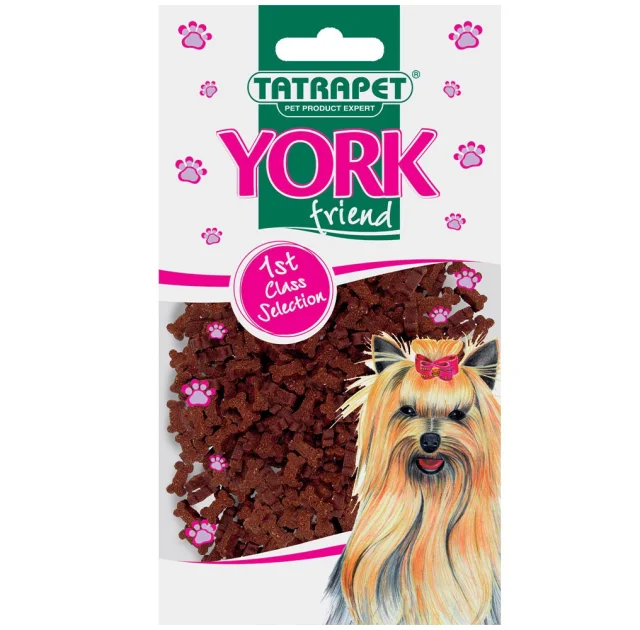 Лакомства York для собак, снеки-косточки с курицей и говядиной, 90 г, 12 шт