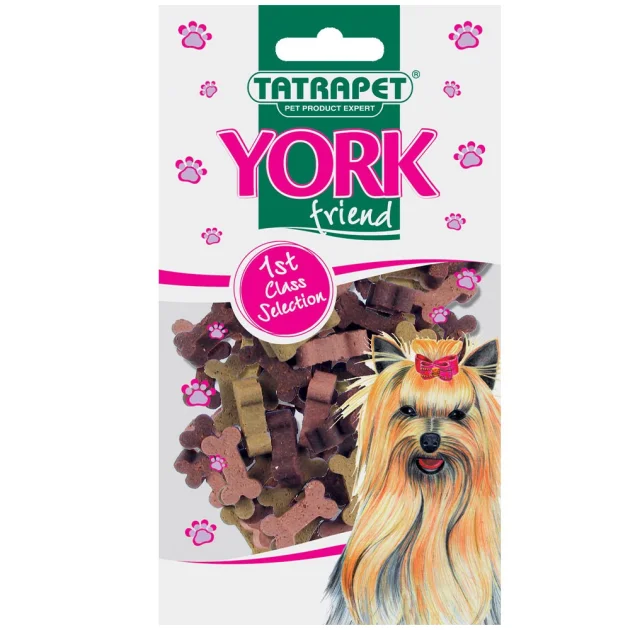 Лакомства York для собак, снеки-микс из косточек, курица, говядина, бекон, 90 г, 12 шт