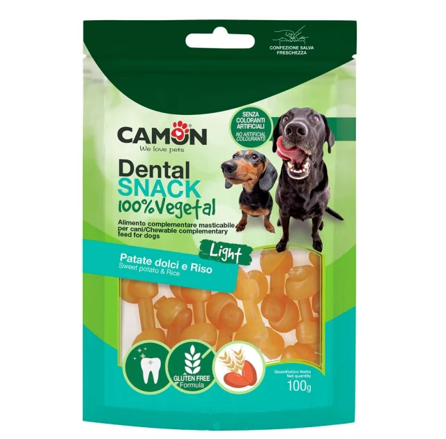 Лакомства Dental Snak, узловая кость из сладкого картофеля и риса, 100 г, 5 см