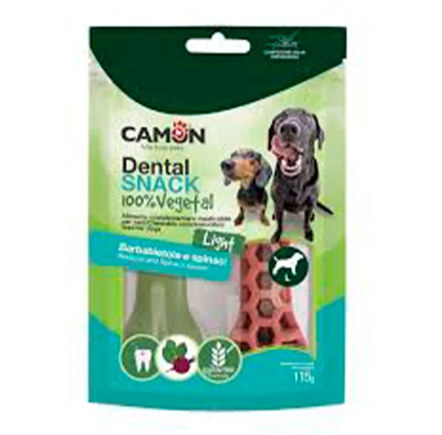 Лакомства Dental Snak Mix, косточки из сладкого картофеля со вкусом свёклы и шпината, 115 г, L, 12.5 см