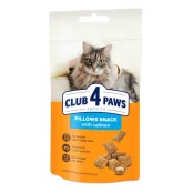 Снек Клуб 4 Лапи для котів, подушечки з лососем, 60 г