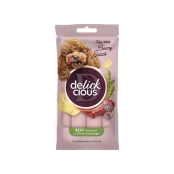 Лакомство Delickcious для собак, крем с говядиной, сыром, спаржей, 4 шт, 60 г