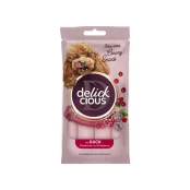 Лакомство Delickcious для собак, крем с уткой и клюквой, 4 шт, 60 г