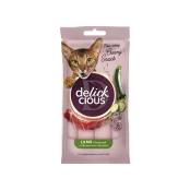 Лакомство Delickcious для кошек, крем с ягненком, рисом и цуккини, 4 шт, 60 г