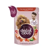 Вологий корм Delickcious для собак, паелья з куркою, рисом і морквою, 85 г