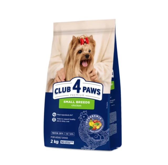 Сухий корм Club 4 Paws Adult Premium для собак малих порід, з куркою, 2 кг
