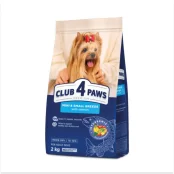 Сухой корм Club 4 Paws Adult Premium для собак малых пород, с лососем, 2 кг