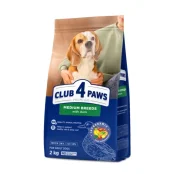 Сухой корм Club 4 Paws Adult Premium для собак средних пород, с уткой, 2 кг