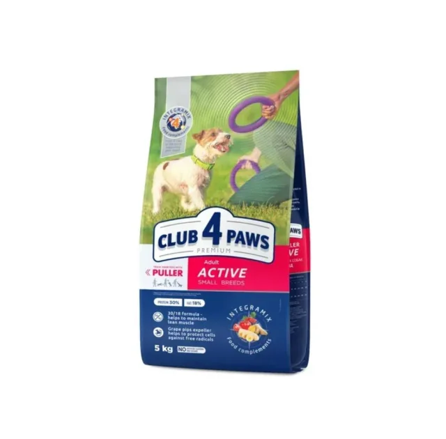 Сухий корм Club 4 Paws Adult Active для собак малих порід, з куркою, 5 кг