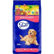 Сухий корм Гав для дорослих собак, м’ясне асорті, 0.9 кг