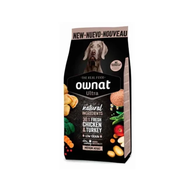 Сухий корм Ownat Ultra для собак середніх порід, з куркою, 0.4 кг