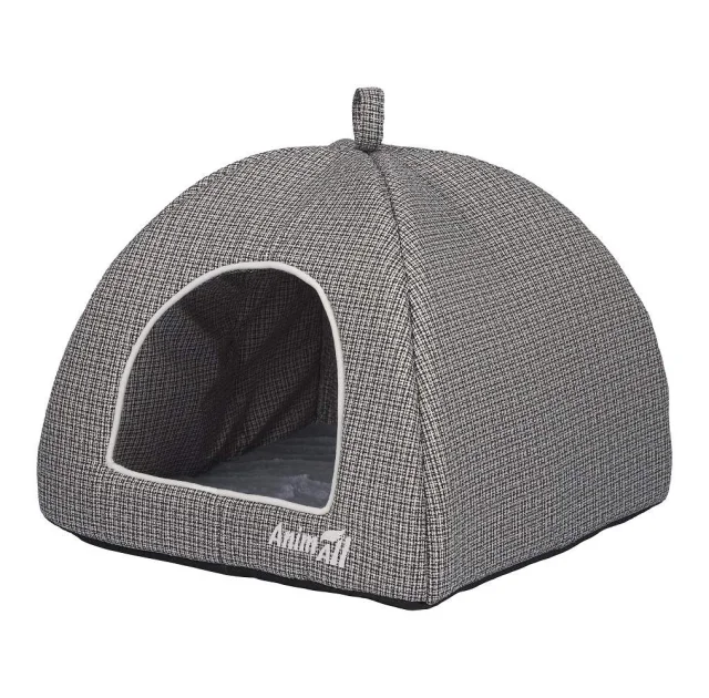 Будинок AnimAll для собак та котів Wandy, M, сірий, 50×50×40 см