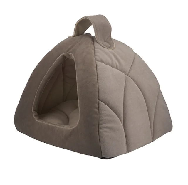 Лежак AnimAll Silver для собак та котів, бежевий, 39×39×36 см