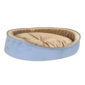 Лежак AnimAll Sofi для собак та котів, сірий та бежевий, S, 55×43×15 см