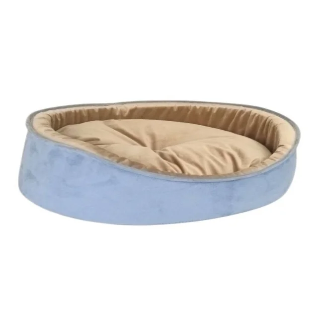 Лежак AnimAll Sofi для собак та котів, сірий та бежевий, S, 55×43×15 см