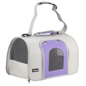 Сумка-переноска AnimAll для собак та котів, жорстка, з фронтальними дверима, фіолетовий, 44×22×25 см