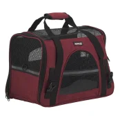 Сумка-переноска AnimAll для собак та котів, м'яка, бордо, 48×25×33 см