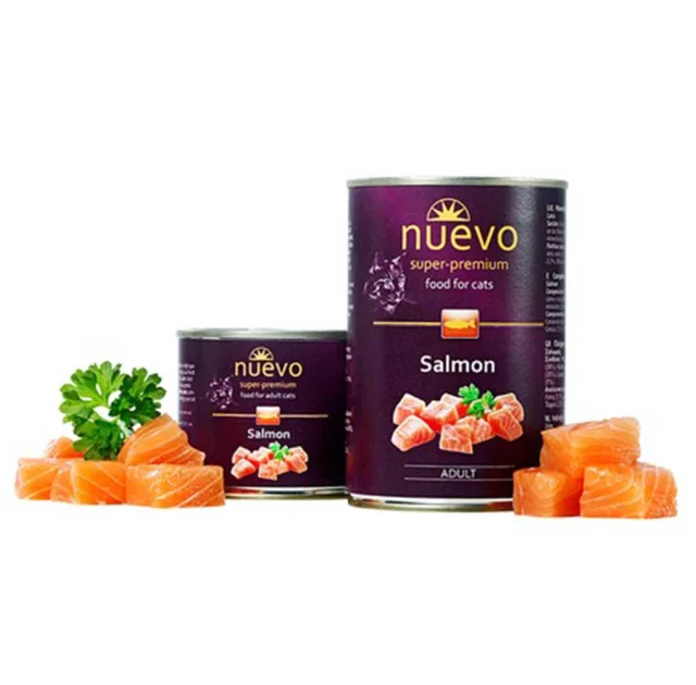 Консервированный корм Nuevo Adult с лососем, для кошек, 200 г