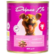 Консервований корм Добрий Пес для дорослих собак паштет з яловичиною, 800 г