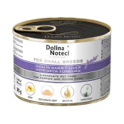 Консервований корм Dolina Noteci Premium для цуценят маленьких порід, печінка кролика та язик оленя, 185 г