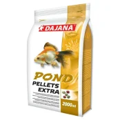 Корм Dajana Pond Pellets Extra для декоративних карпів, карасів та риб у ставках, трьохколірні гранули, 2000 мл / 220 г
