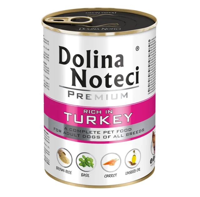 Консервований корм Dolina Noteci Premium для собак, індичка, 400 г