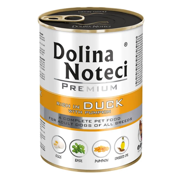Консервований корм Dolina Noteci Premium для собак, качка та гарбуз, 400 г