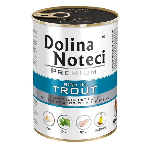 Консервований корм Dolina Noteci Premium для собак, форель, 400 г