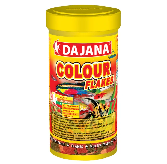 Корм Dajana Colour Flakes, спец. корм у пластівцях, сприяє природному забарвленню, 250 мл / 50 г