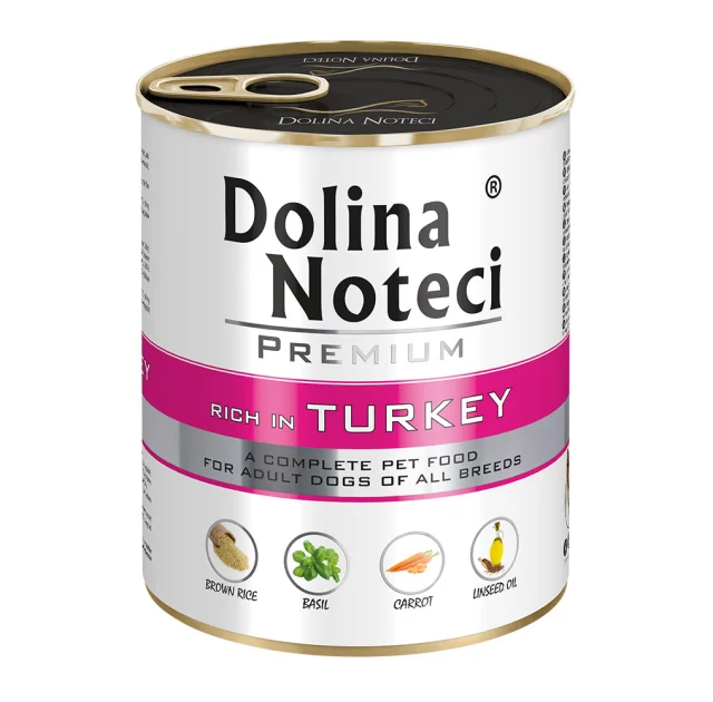 Консервований корм Dolina Noteci Premium для собак, індичка, 800 г