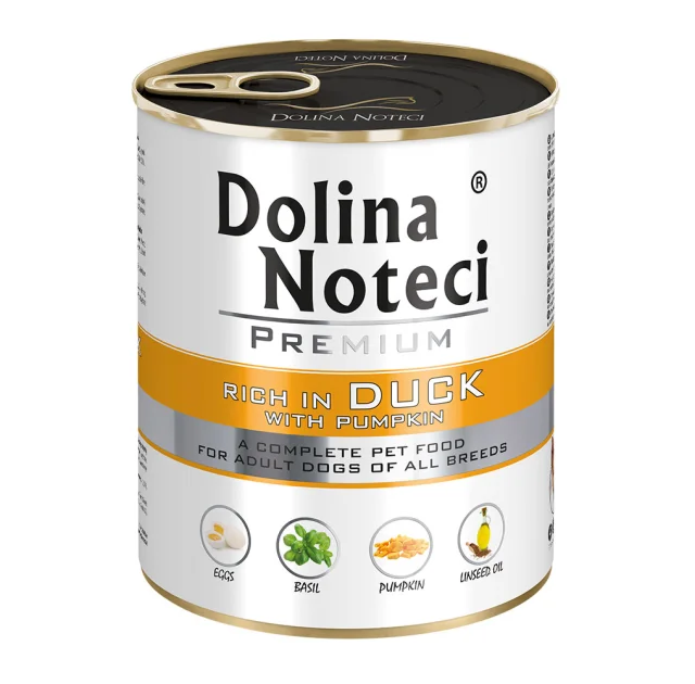 Консервований корм Dolina Noteci Premium для собак, качка та гарбуз, 800 г