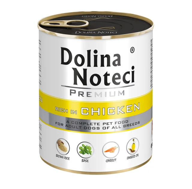 Консервований корм Dolina Noteci Premium для собак, курка, 800 г